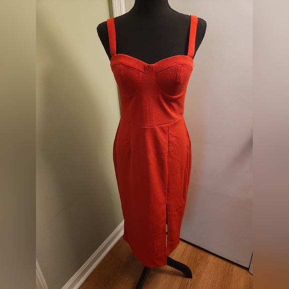 Dresses & Skirts - Red Dress with Slit on Skirt Medium